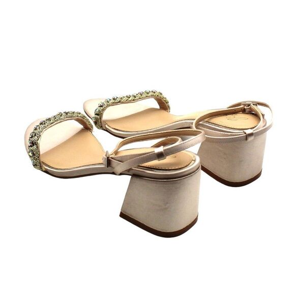 Jewel Badgley Mischka Women Tan Sandals - Picture 7 of 8